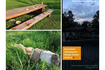 Bild der Petition Die Bänke am Weidenpark möchten zurück zu ihren Triesdörfern