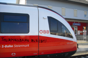 Φωτογραφία της αναφοράς:Die Thermenbahn muss bleiben! Für Südost-Österreich, für das Klima, für uns.