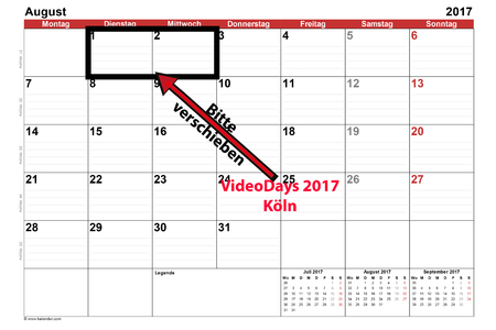 Dilekçenin resmi:Die VideoDays 2017 in Köln müssen verschoben werden!