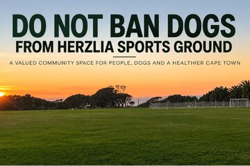 Image of the petition Do Not Ban Dogs from Herzlia Sports Ground