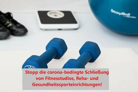 Bild der Petition: Dringende Petition zur Veränderung der CoronaSchVO NRW (Fitnessstudios, Gesundheits- und Rehasport)