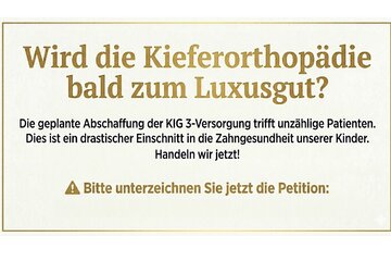 Immagine della petizione Droht das Aus für die Zahnspange auf Kasse?