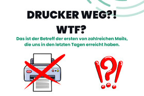 Imagem da petição: Drucker erhalten - Keine Sparmaßnahmen auf unsere Kosten!