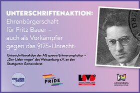 Bild der Petition: Ehrenbürgerschaft für Fritz Bauer – auch als Vorkämpfer gegen das §175-Unrecht