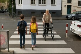 Slika peticije: Ein Zebrastreifen zwischen Clouth Quartier und der Gneisenaustrasse: Sicherheit für Fußgänger jetzt!
