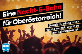 Pilt petitsioonist:Eine Nacht-S-Bahn für Oberösterreich