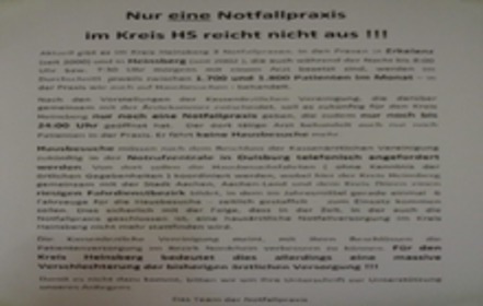 Bild der Petition: Eine Notfallpraxis für den Kreis Heinsberg ist zu wenig!