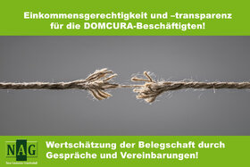 Picture of the petition:Einkommensgerechtigkeit und -transparenz für die DOMCURA-Beschäftigten