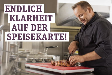 Малюнок петиції:Endlich Klarheit auf der Speisekarte! Ja zur Herkunftskennzeichnung in der Gastronomie.