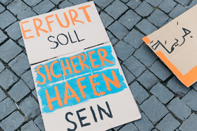 Малюнок петиції:Erfurt zum sicheren Hafen! Offener Brief der Seebrücke Erfurt