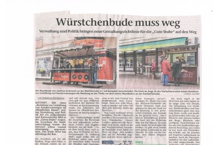 Slika peticije:Erhalt der Bratwurstbude in der Martinistraße 4! Wir brauchen Hilfe!!