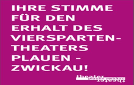 Снимка на петицията:Erhalt des 4-Sparten-Theaters Plauen-Zwickau (Stadt Plauen)