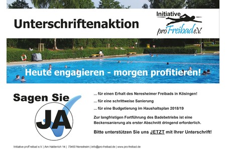 Kép a petícióról:Erhalt des Neresheimer Freibads in Kösingen