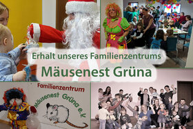 Kuva vetoomuksesta:Erhalt unseres Mäusenest Grüna Familienzentrums