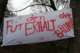 Poza petiției:„Erhaltet das Wäldchen an der Frankenstraße“