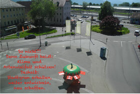 Малюнок петиції:Es ist fünf nach 12. Schutz und Verbesserung des Stadtgrüns in Lindau ist aktiver Klimaschutz!