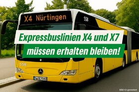 Dilekçenin görseli: Expressbuslinien X4 & X7 müssen bleiben!