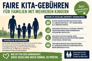 Bild der Petition Faire Kita-Gebühren für Familien mit mehreren Kindern in Weinstadt