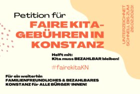 Kép a petícióról:Faire Kita-Gebühren für Konstanzer Familien!