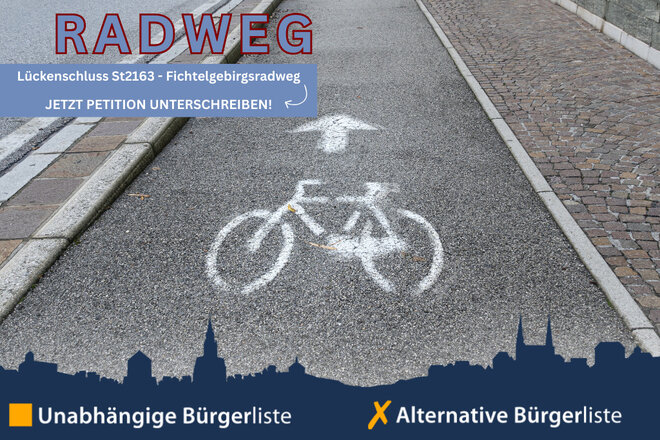 Afbeelding van de petitie Fichtelgebirgsradweg - Lückenschluss Staatsstraße 2163 und Radwege-Wirrwarr beseitigen