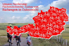Bild der Petition: Flächendeckender Ausbau von Radwegen in Österreich