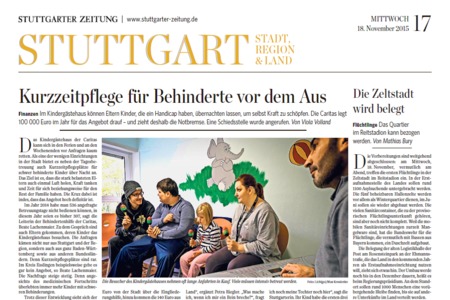Foto e peticionit:Fortbestand der Kurzzeitunterbringung im Kindergästehaus des Caritasverbandes Stuttgart sichern