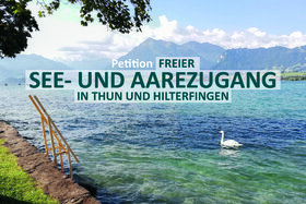 Picture of the petition:Freier See- und Aarezugang in Thun und Hilterfingen