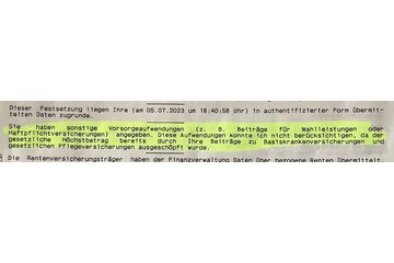 Image of the petition Freiwillige Pflegeversicherungsbeiträge uneingeschränkt steuerlich absetzen können.