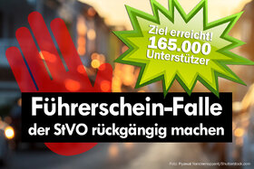 Slika peticije:Führerschein-Falle der #StVO-Novelle rückgängig machen