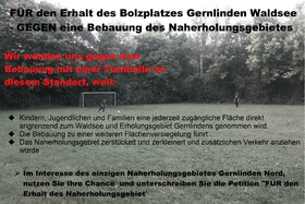 Bild der Petition: Für den Erhalt des Bolzplatzes Gernlinden - Gegen eine Bebauung des Naherholungsgebietes