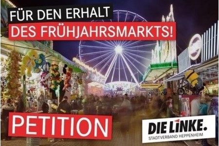 Bild på petitionen:Für den Erhalt des Frühjahrsmarkts!
