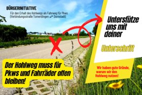 Obrázok petície:Für den Erhalt des Hohlwegs als Fahrweg für Pkws (Verbindungsstraße Tomerdingen  –  Dornstadt)