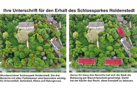 Kép a petícióról:Für den Erhalt des Schlossparkes Holdenstedt