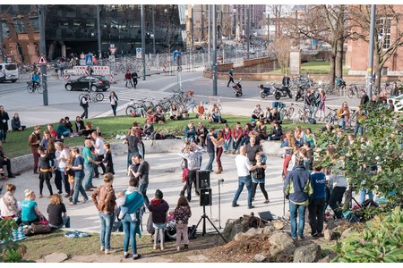 Billede af andragendet:Für die Beibehaltung des Mensabrunnens für kulturelle Zwecke - gegen Umbau in einen Fahrradparkplatz