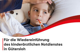 Снимка на петицията:Für die Wiedereinführung des kinderärztlichen Notdienstes in Gütersloh
