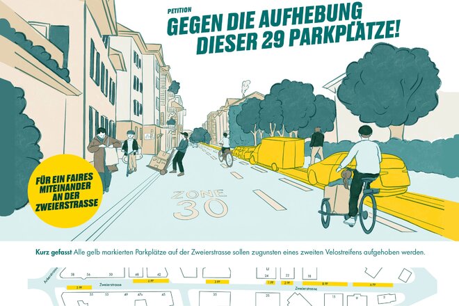 Image of the petition Für ein faires Miteinander an der Zweierstrasse