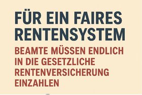 Bild der Petition: Für ein faires Rentensystem – Beamte müssen endlich in die gesetzliche Rentenversicherung einzahlen