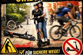 Bild der Petition: Für ein Verbot von Leihscootern und eine klare Regulierung des Radverkehrs in der Fußgängerzone der