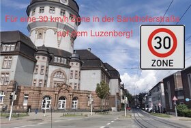 Bild der Petition: Für eine 30km/h Zone in der Sandhoferstraße, auf dem Luzenberg!