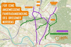 Bild der Petition: Für eine angemessene Fahrrad-Anbindung des Dresdner Nordens