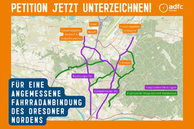 Picture of the petition:Für eine angemessene Fahrrad-Anbindung des Dresdner Nordens