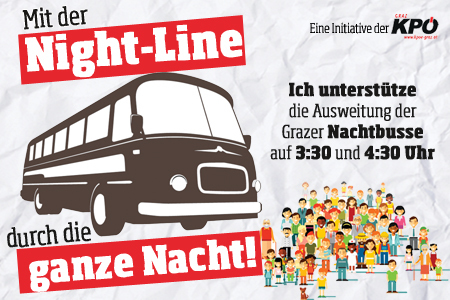 Picture of the petition:Für eine Ausweitung der Grazer Nightline!