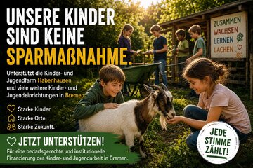 Image of the petition Für eine bedarfsgerechte und institutionelle Finanzierung der Kinder- und Jugendarbeit in Bremen