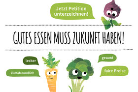Kép a petícióról:Für eine Ernährungswende in öffentlich finanzierten Einrichtungen
