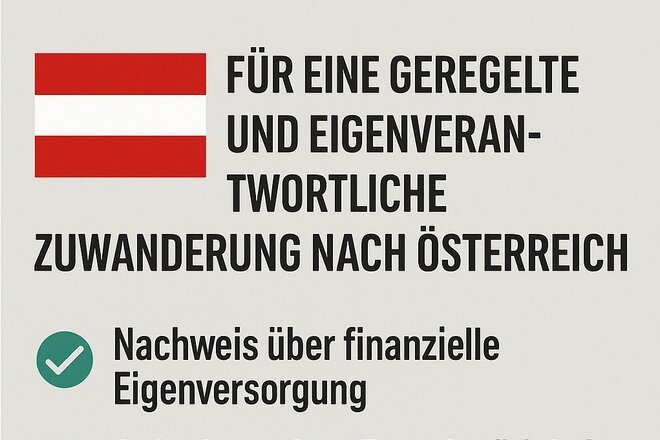 Image de la pétition Für eine geregelte und eigenverantwortliche Zuwanderung nach Österreichich fordere die Bundesregieru