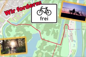 Foto van de petitie:Für eine legale Fahrradquerung durch die Kasseler Karlsaue!