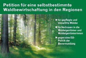 Малюнок петиції:Peticija za samoodločanje glede​  upravljanja gozdov po regijah