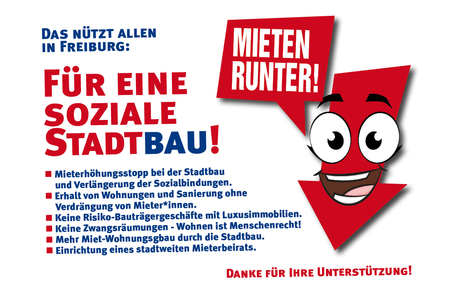 Slika peticije:Für eine soziale Stadt(bau)! - Mieten runter in Freiburg!