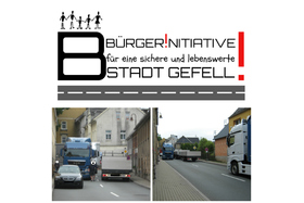 Petīcijas attēls:Gefell fordert: Reduzierung des Schwerlastverkehrs auf Mautausweichstrecke von Töpen nach Schleiz