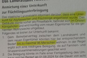Slika peticije:Gegen die Unterkunft für Asylbewerber in Königshofen